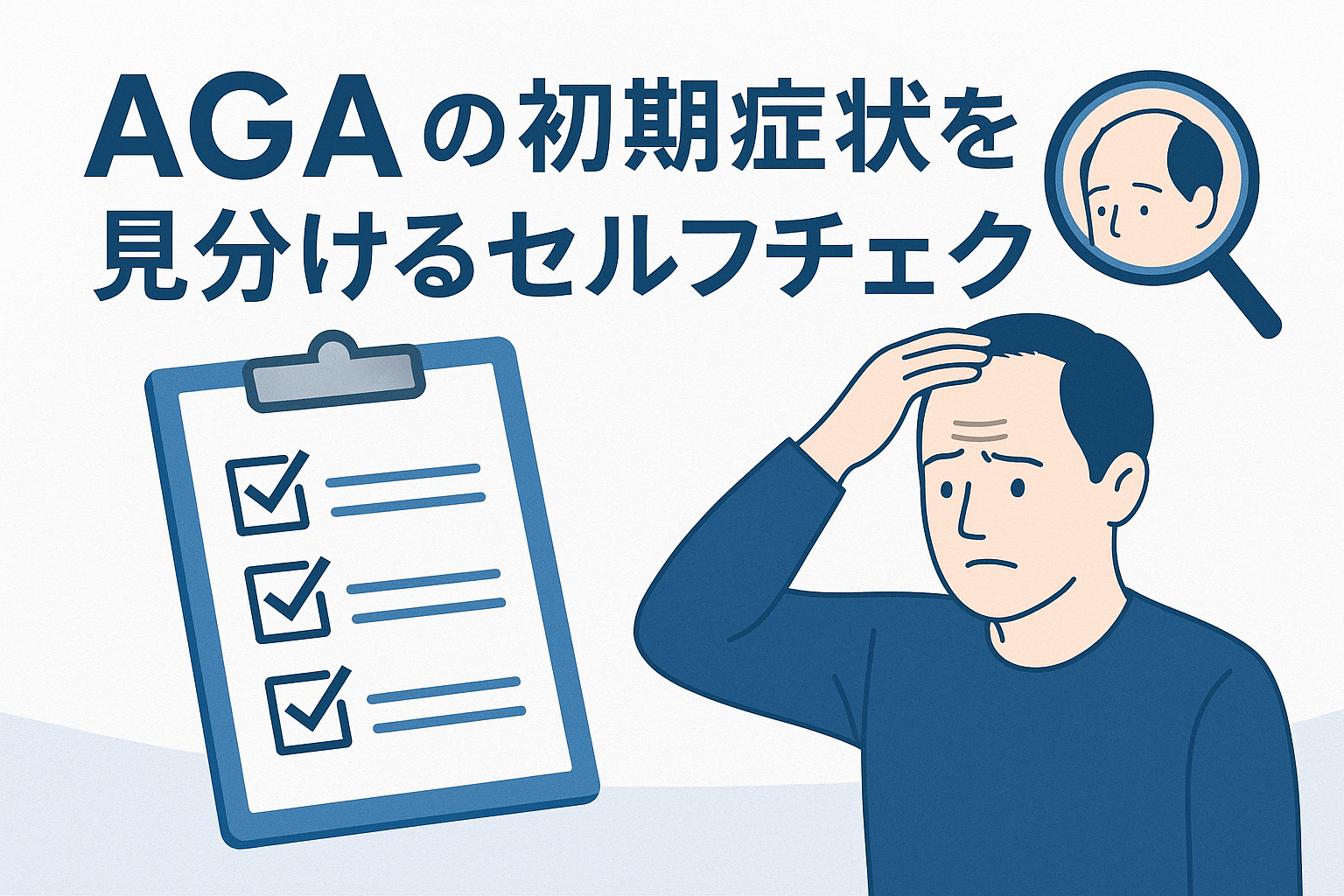 AGA の初期症状を見分けるセルフチェック