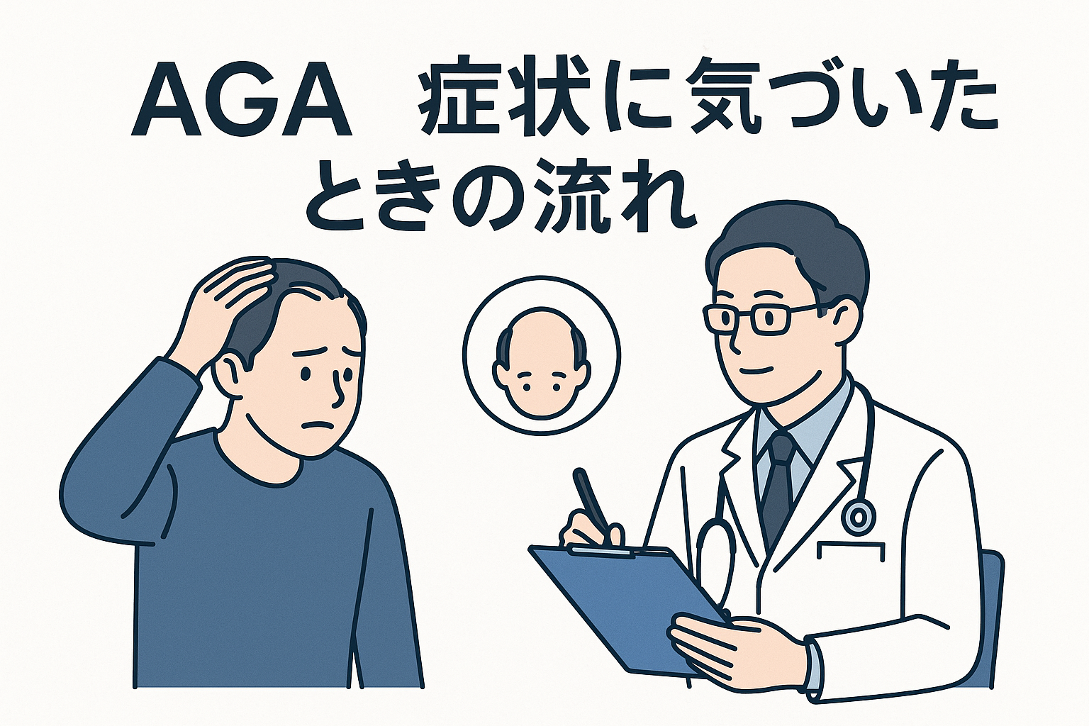AGA 症状に気づいたときの流れ