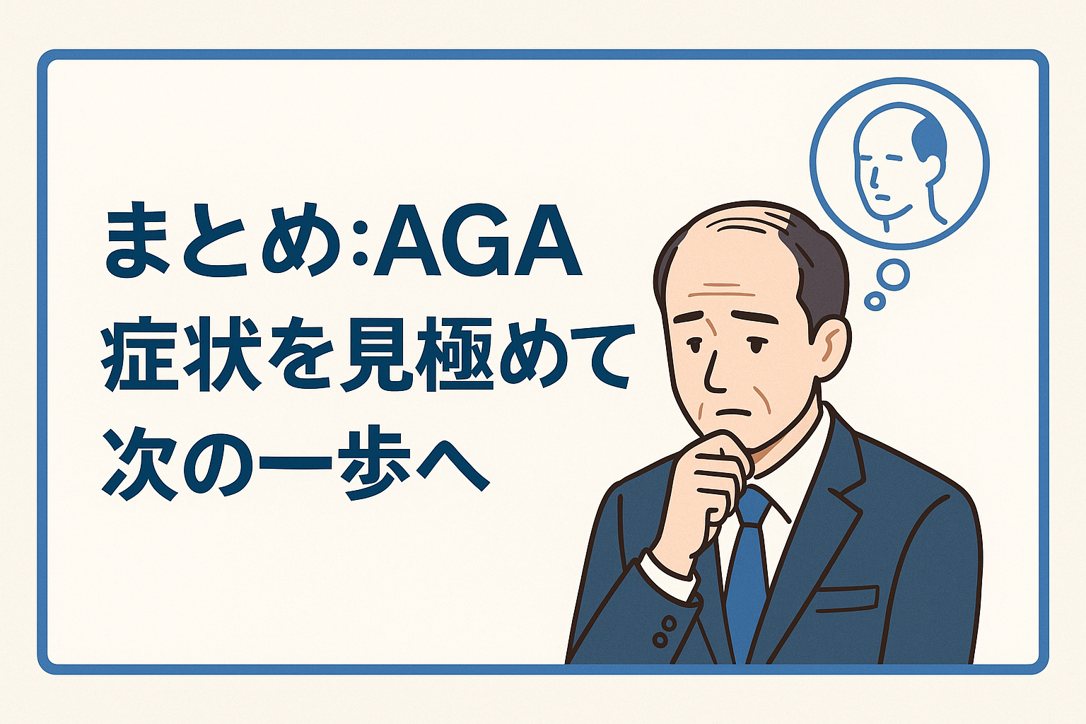 まとめ：AGA 症状を見極めて次の一歩へ