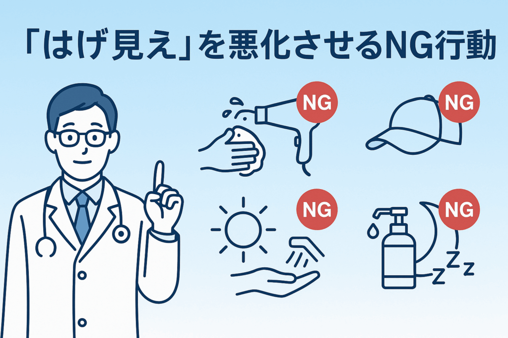 「はげ見え」を悪化させるNG行動とは？