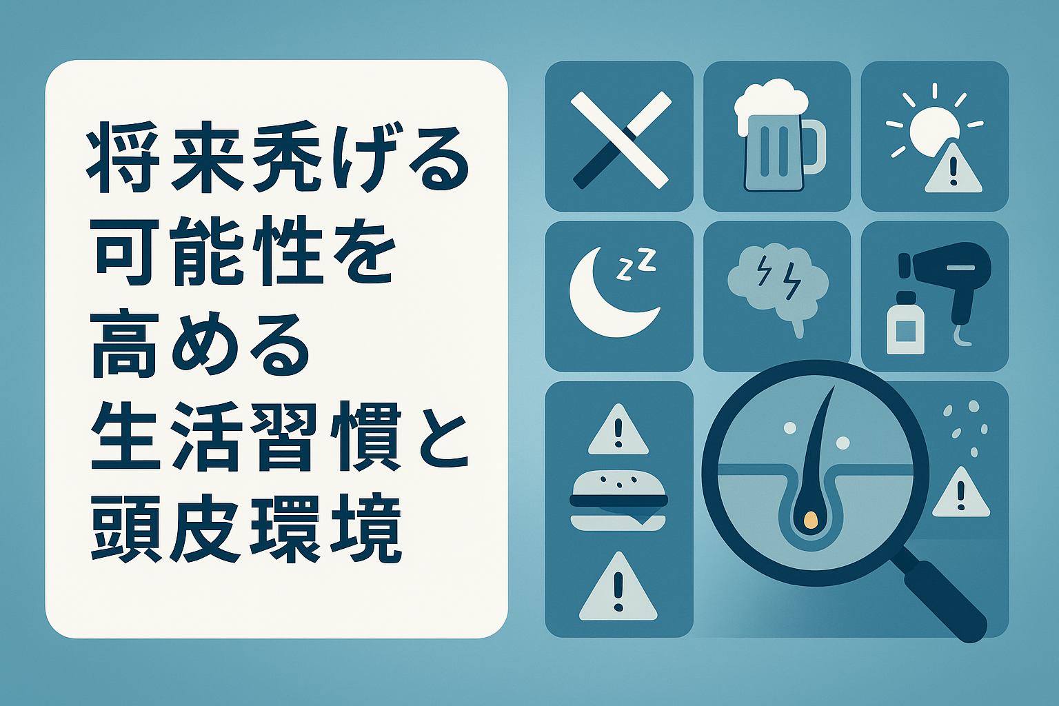 将来禿げる可能性を高める生活習慣と頭皮環境
