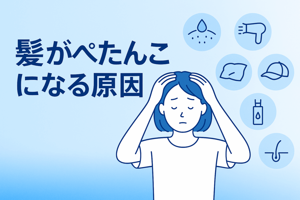 髪がぺたんこになる原因
