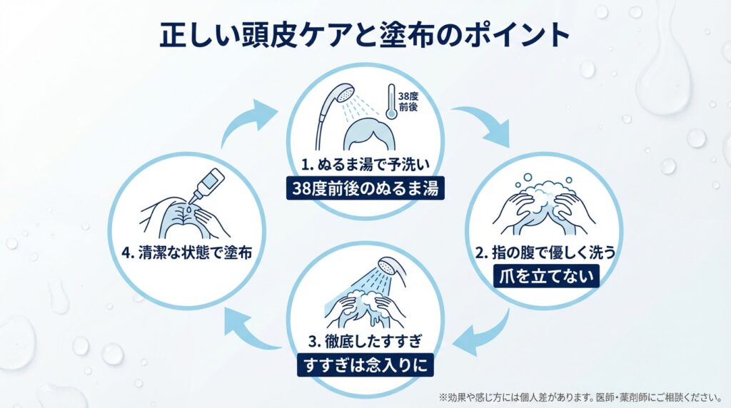 正しい頭皮ケアと塗布のポイント