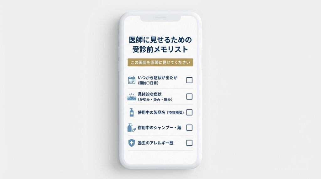 正確な診断と処方変更のための受診前セルフチェックシート