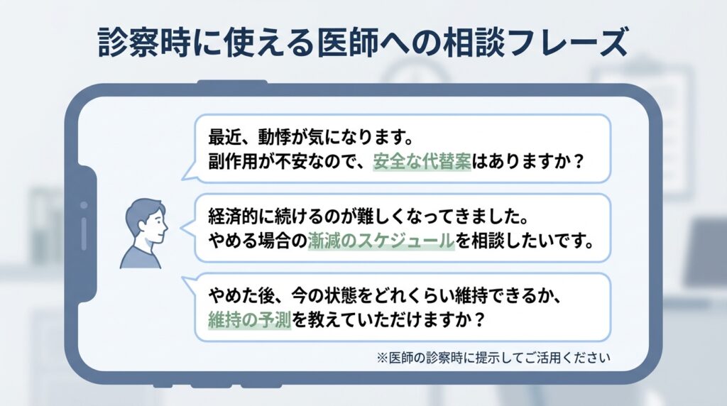 診察時に使える医師への相談フレーズ