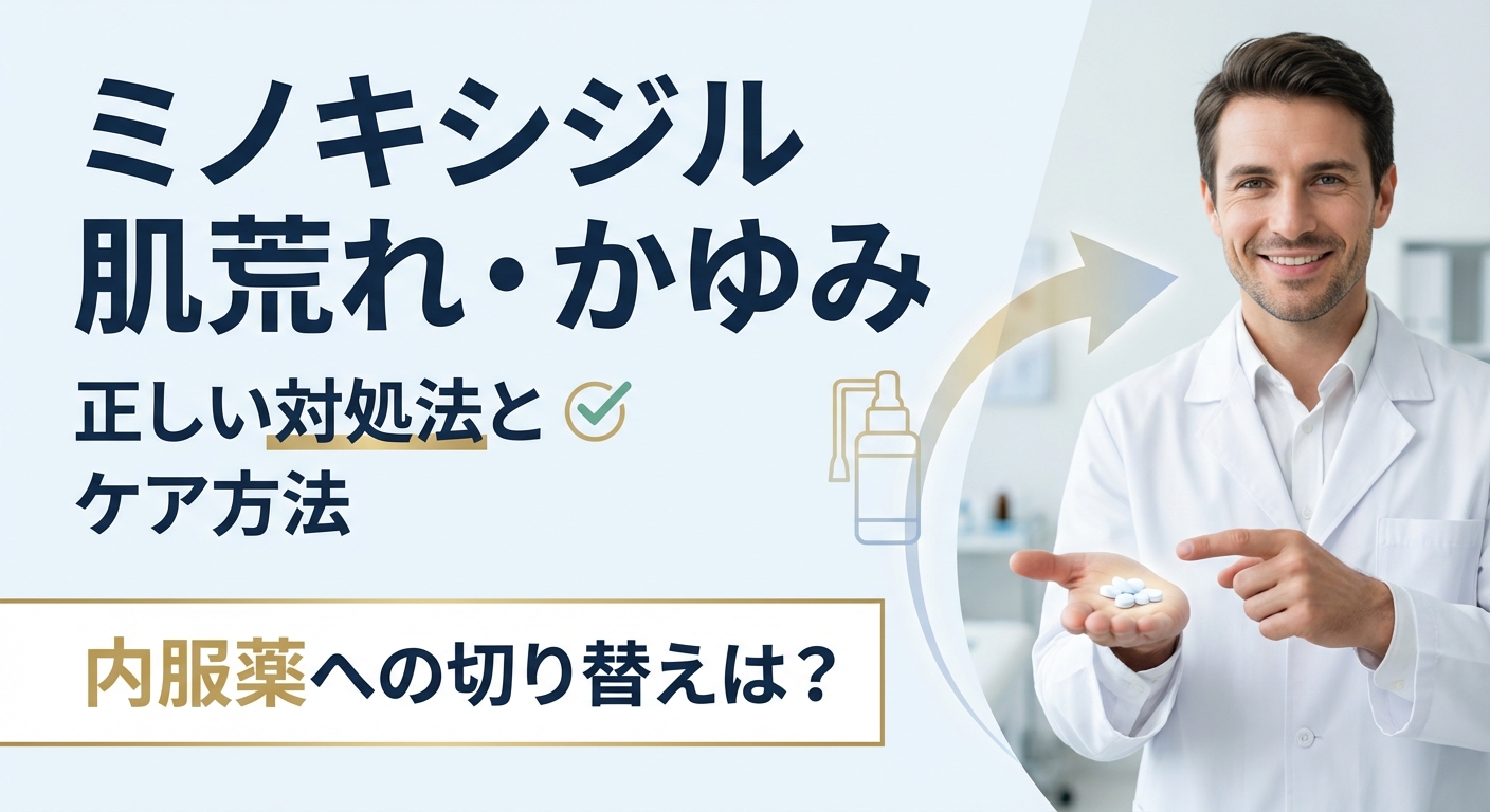 ミノキシジル肌荒れ時の正しい対処法とは？内服薬への切り替えとケア方法