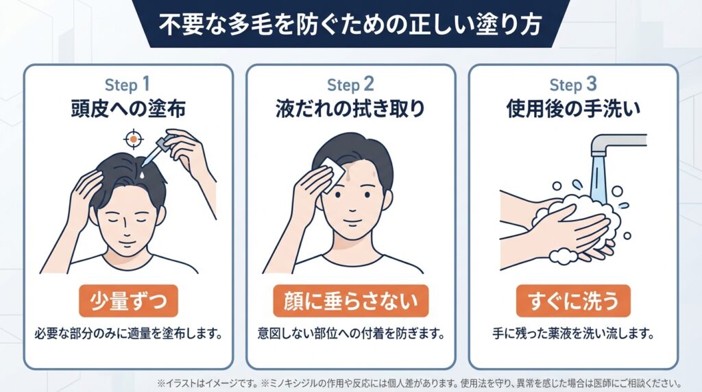 不要な多毛を防ぐための正しい塗り方