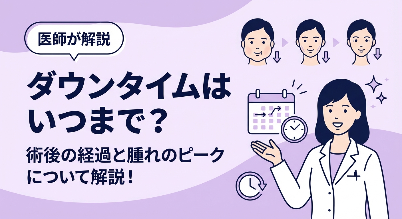 切開フェイスリフトのダウンタイムはいつまで？術後の過ごし方と腫れのピークについて解説！