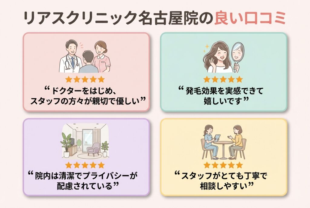 リアスクリニック名古屋院の良い口コミ