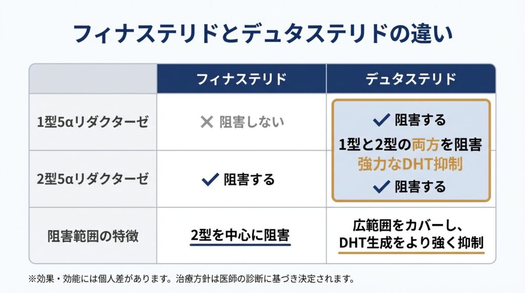 フィナステリドとデュタステリドの違い