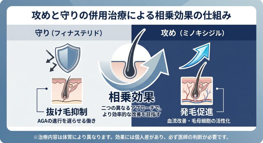 攻めと守りの併用治療による相乗効果の仕組み