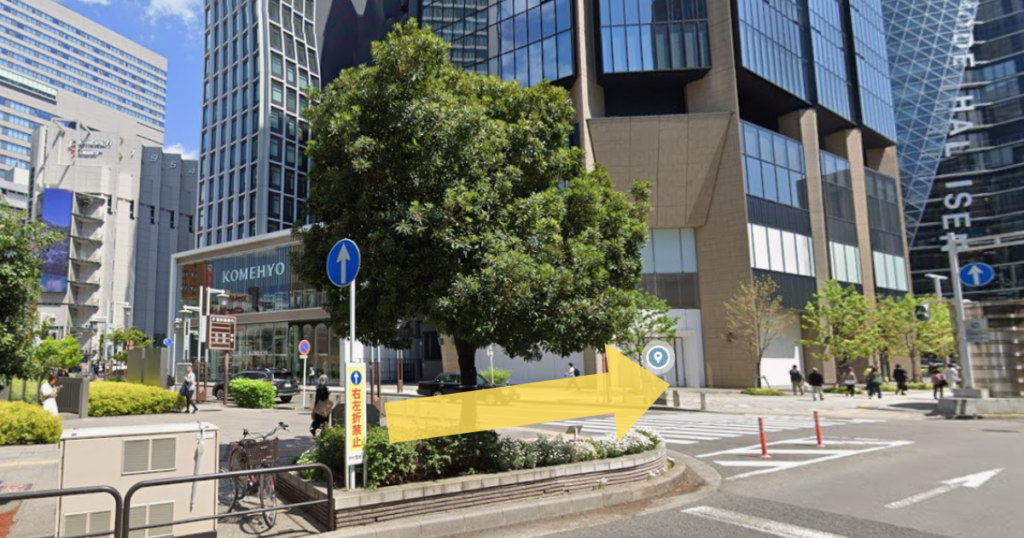 リアスクリニック名古屋院の名古屋駅からの実際の道なり画像8