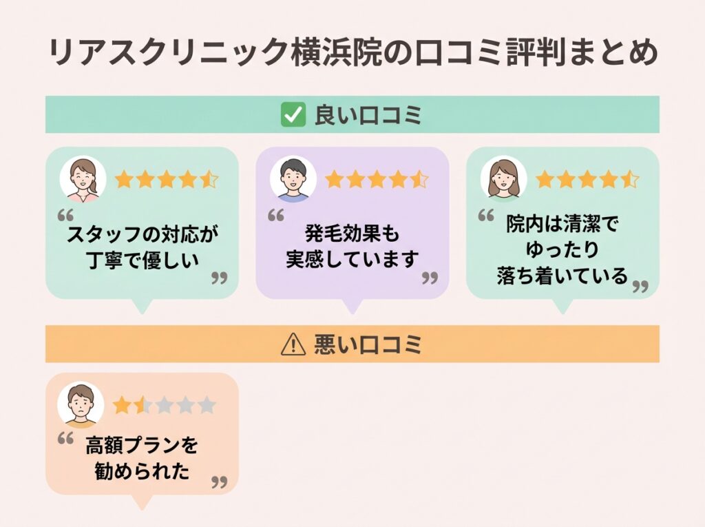 リアスクリニック横浜院の口コミ評判まとめ！