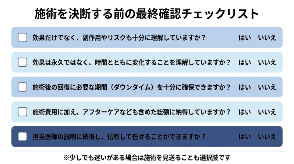 フェイスリフトの効果と副作用に関するよくある疑問