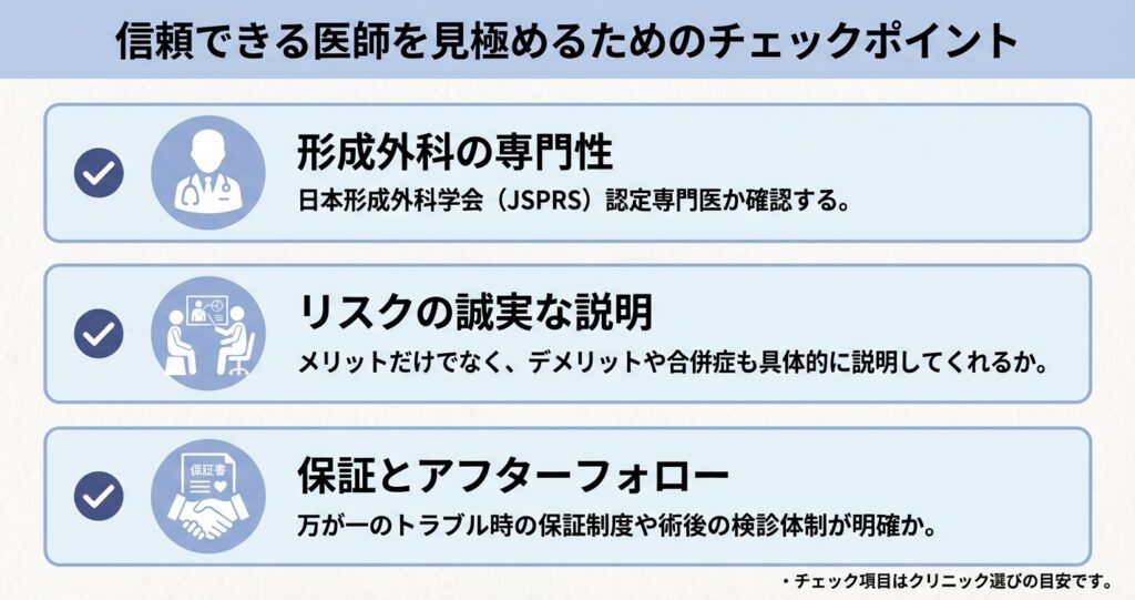 信頼できる医師を見極めるためのチェックポイント