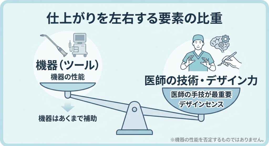 仕上がりを左右する要素の比重
