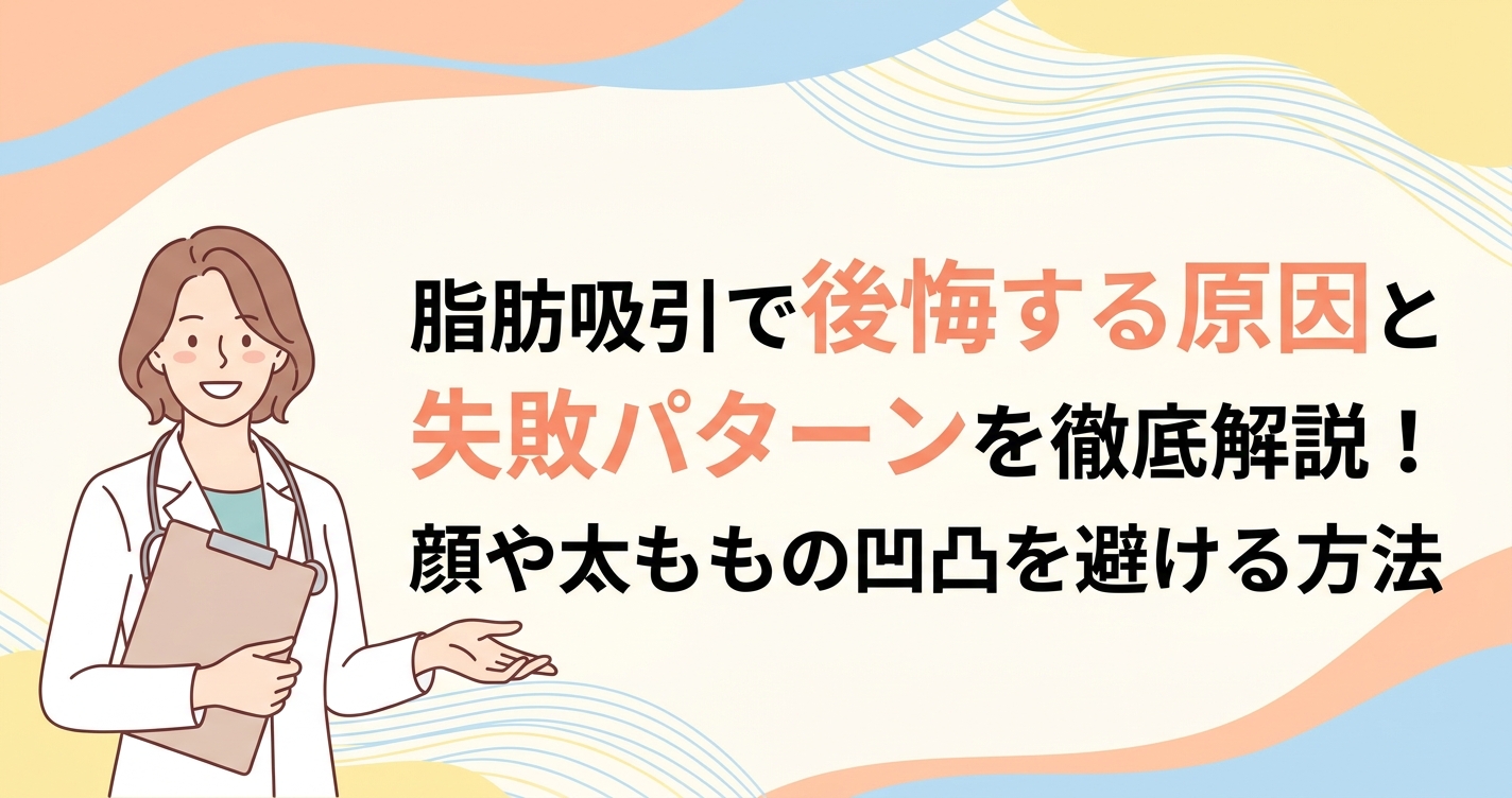 脂肪吸引で後悔する原因と失敗パターンを徹底解説！顔や太ももの凹凸を避ける方法