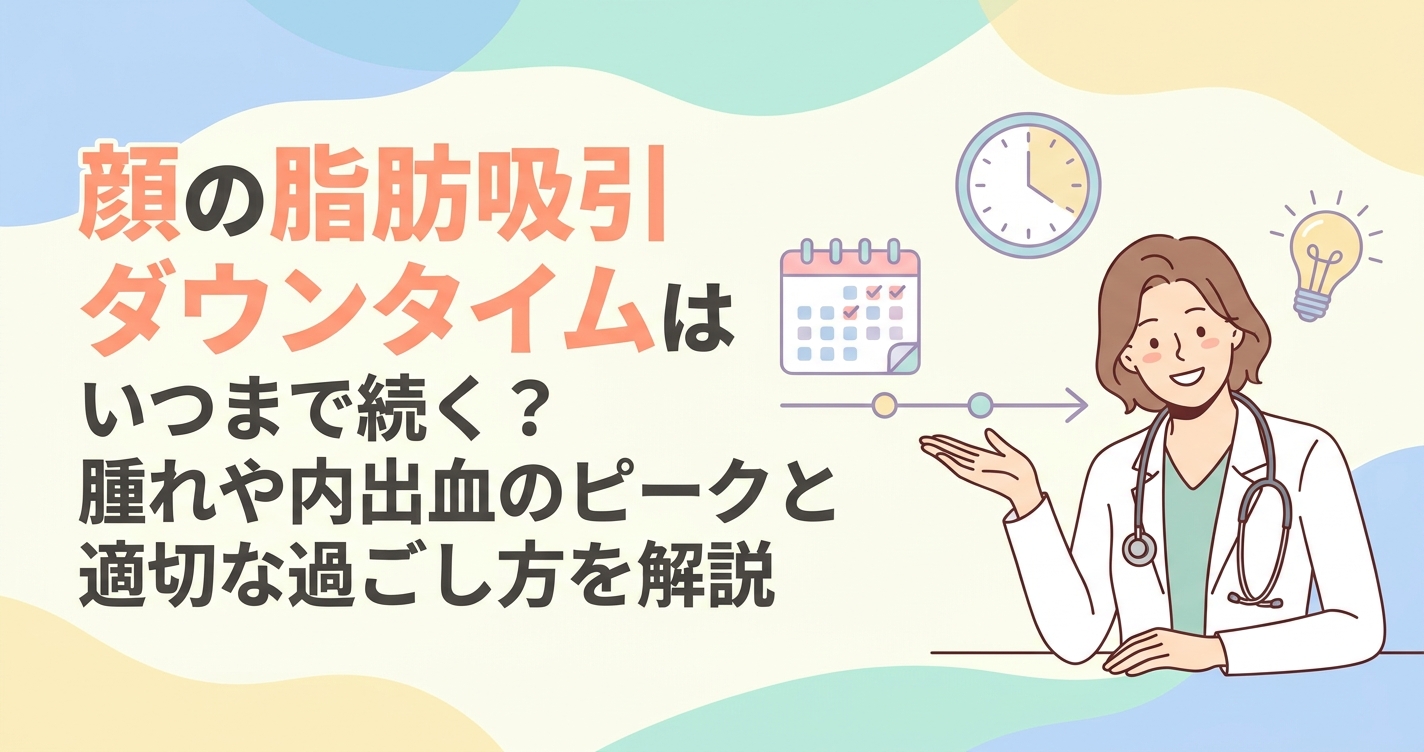 顔の脂肪吸引ダウンタイムはいつまで続く？腫れや内出血のピークと適切な過ごし方を解説