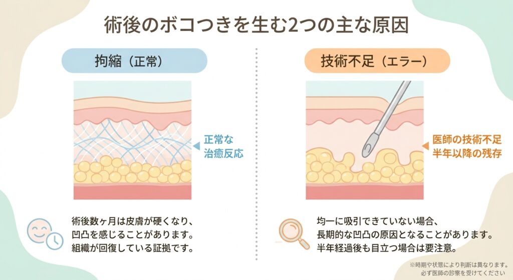 顔の脂肪吸引でボコボコになる原因とは？
