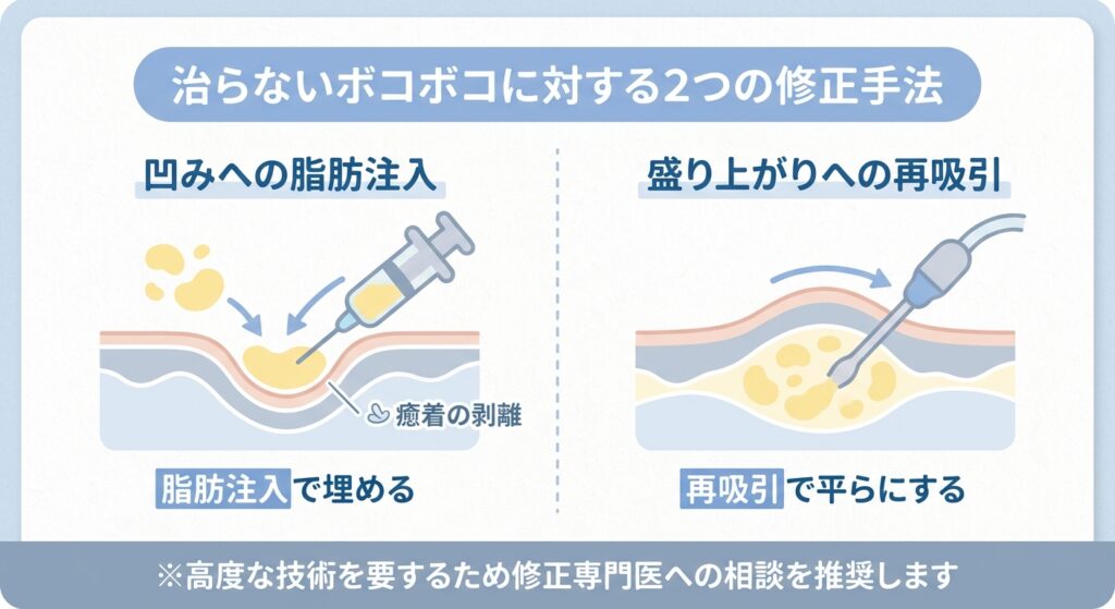 治らないボコボコ鬼対する2つの修正手法