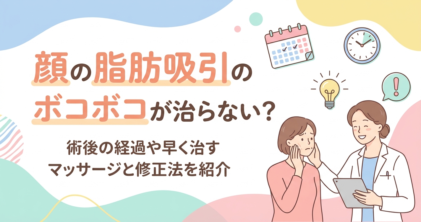顔の脂肪吸引のボコボコが治らない？術後の経過や早く治すマッサージと修正法を紹介