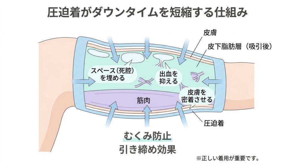 圧迫着がダウンタイムを短縮する仕組み