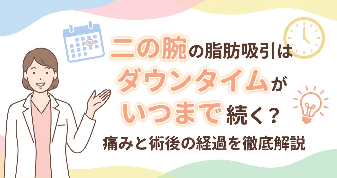 二の腕の脂肪吸引はダウンタイムがいつまで続く？痛みと術後の経過を徹底解説