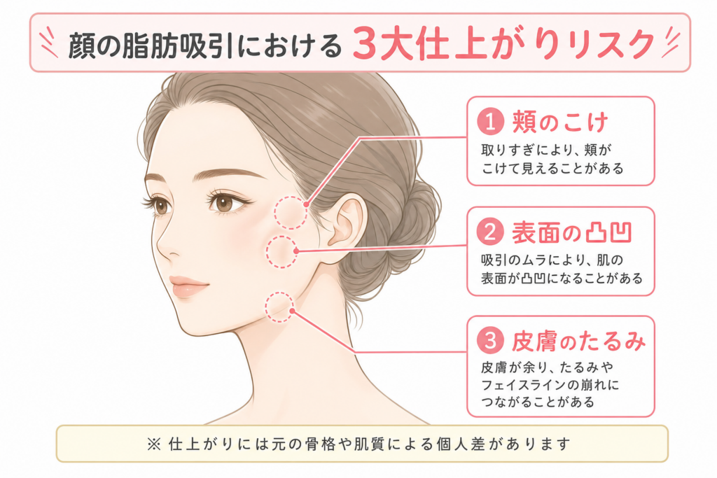顔の脂肪吸引における3大仕上がりシスク