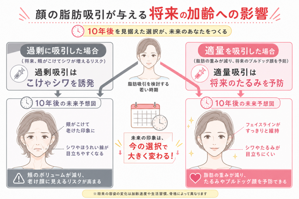 顔の脂肪吸引が与える将来の加齢への影響
