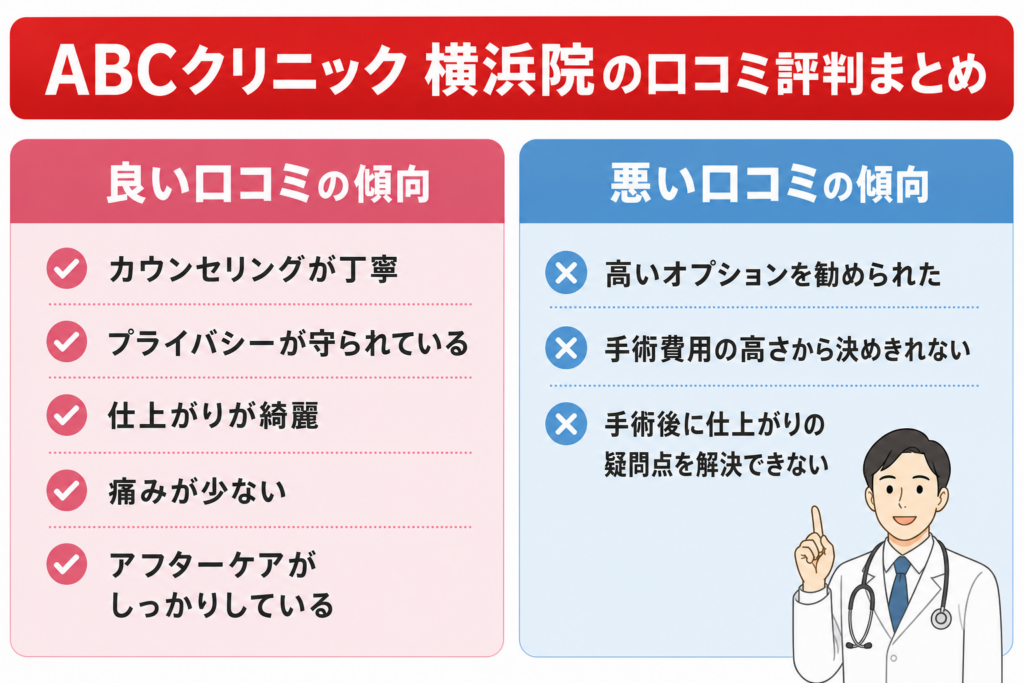 ABCクリニック横浜院の口コミ評判まとめ
