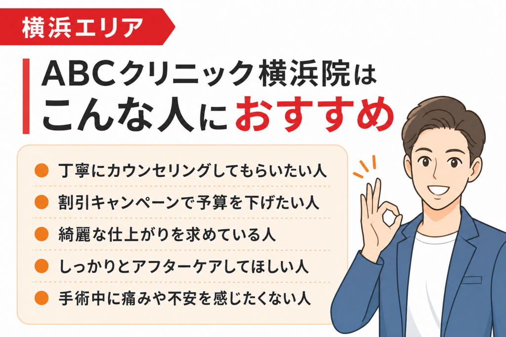 ABCクリニック横浜院はこんな人におすすめ