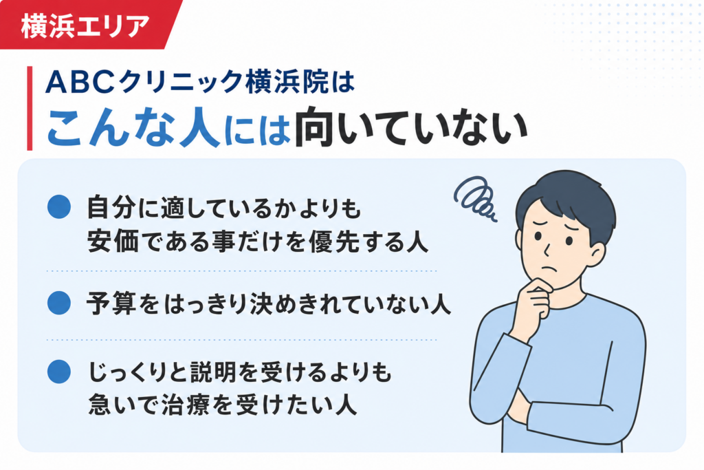 ABCクリニック横浜院はこんな人には向いていない