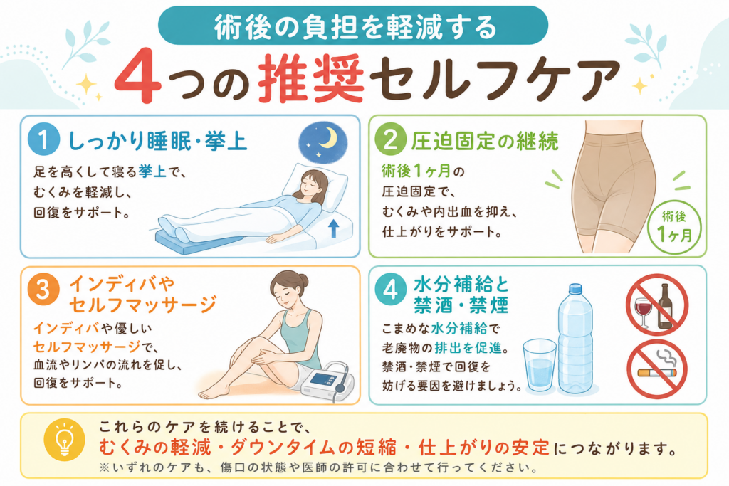 術後の負担を軽減する4つの推奨セルフケア