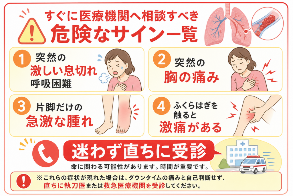 すぐに医療機関へ相談すべき危険なサイン一覧