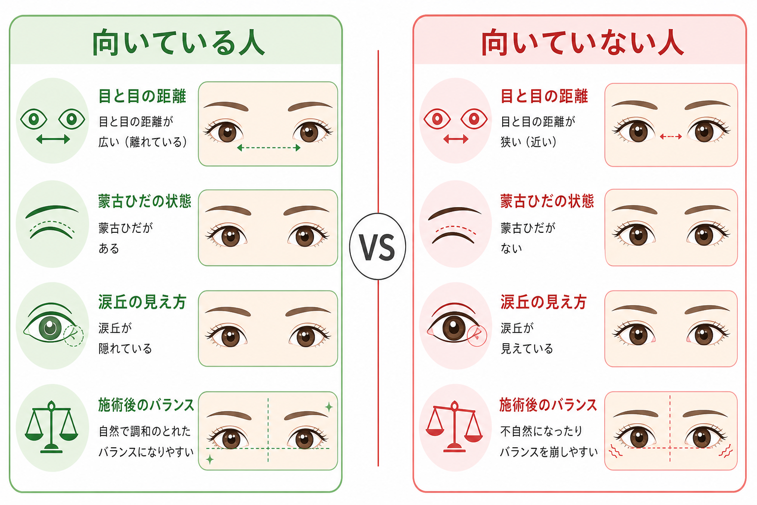 「蒙古ひだの強さ」が最大の判断基準になる理由