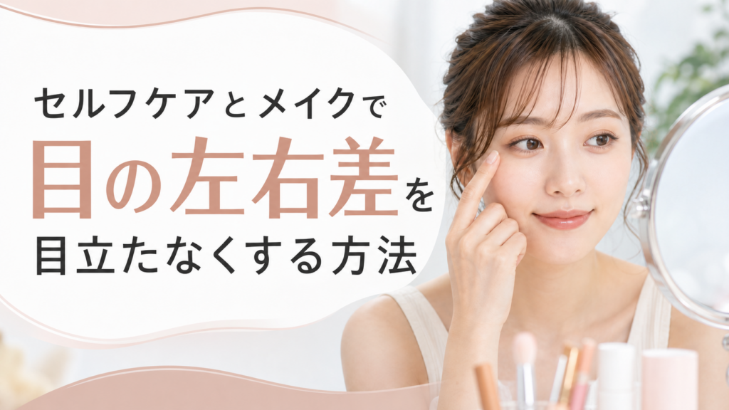 セルフケアとメイクで目の左右差を目立たなくする方法