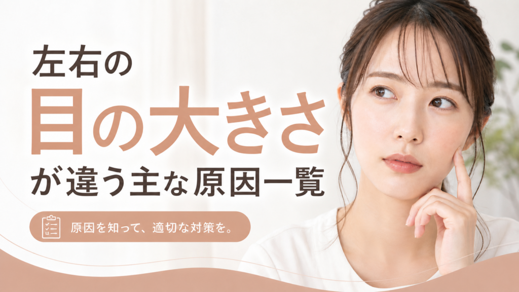 左右の目の大きさが違う主な原因一覧