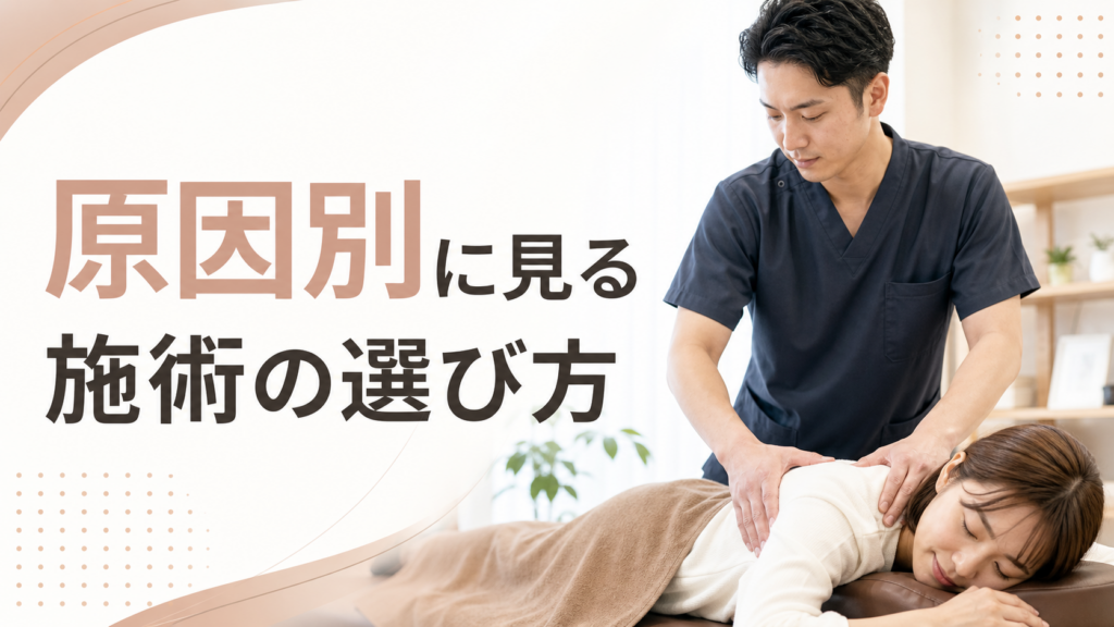 原因別に見る施術の選び方