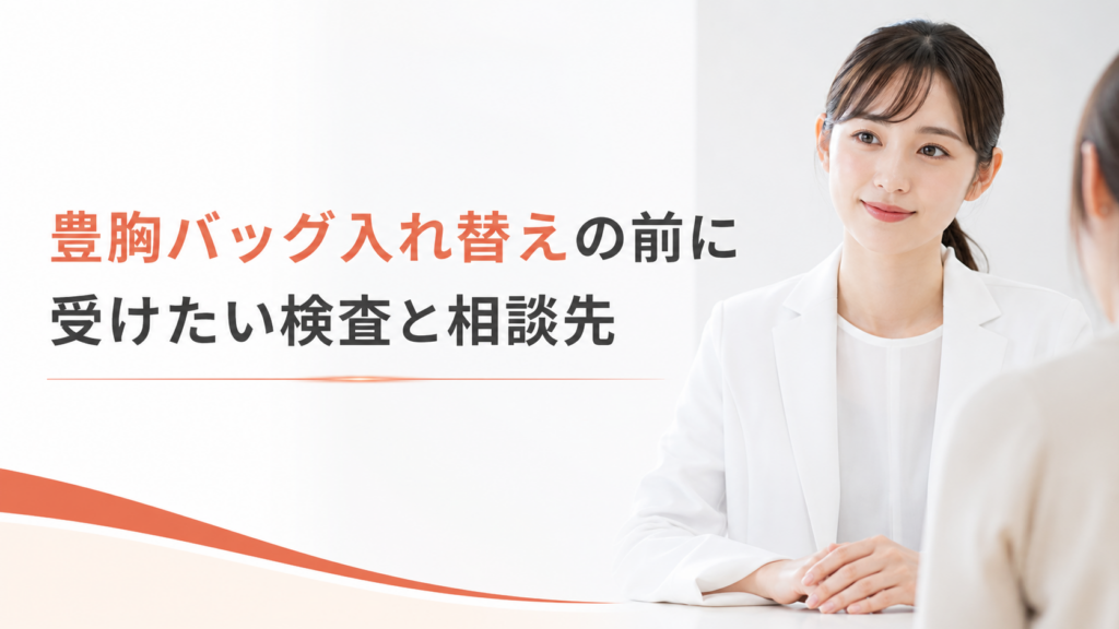 豊胸バッグ入れ替えの前に受けたい検査と相談先