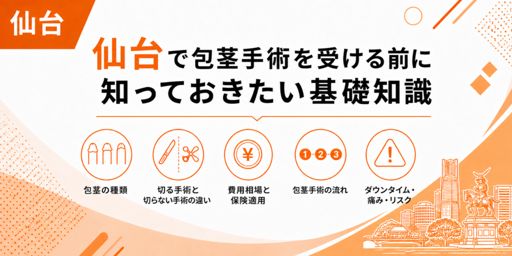 仙台で包茎手術を受ける前に知っておきたい基礎知識