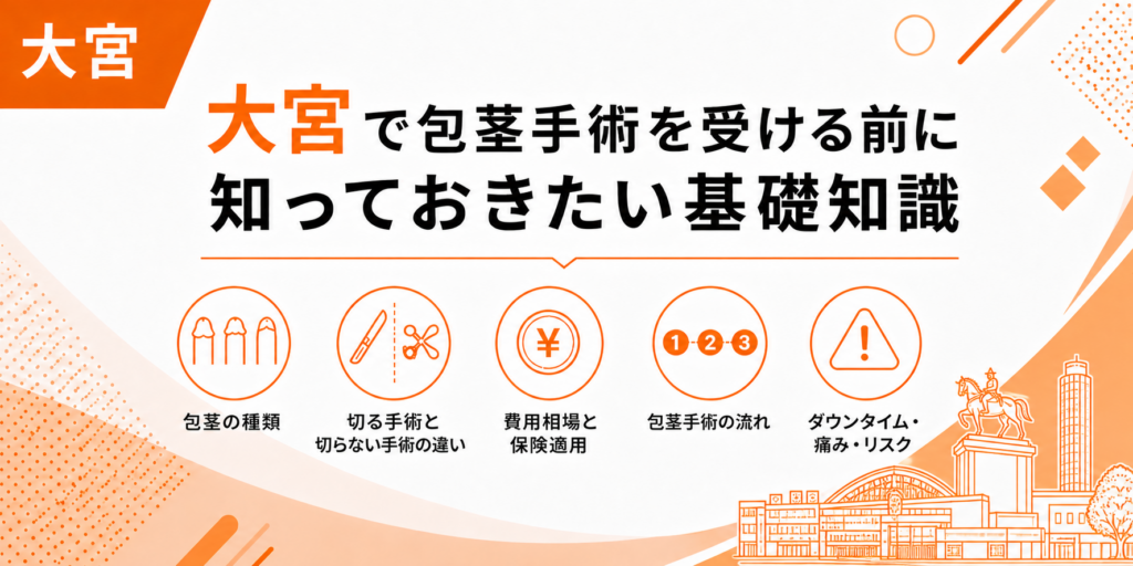 大宮で包茎手術を受ける前に知っておきたい基礎知識