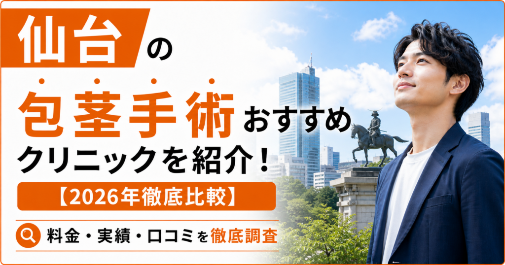 仙台の包茎手術おすすめ安いクリニック15選を紹介！【2026年徹底比較】