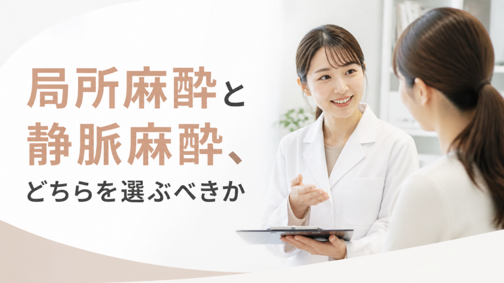 局所麻酔と静脈麻酔、どちらを選ぶべきか