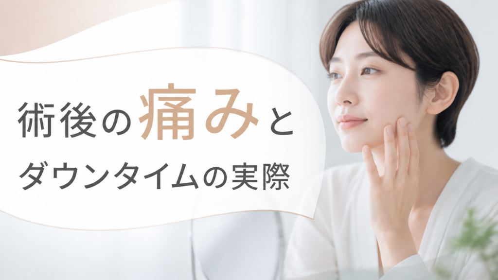 術後の痛みとダウンタイムの実際