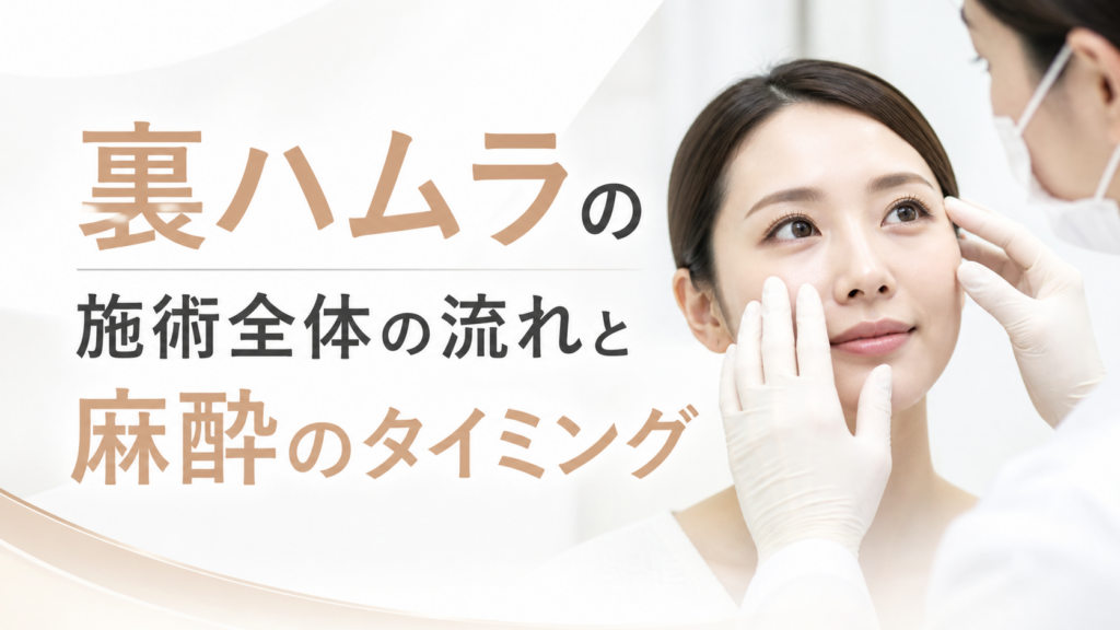 裏ハムラの施術全体の流れと麻酔のタイミング