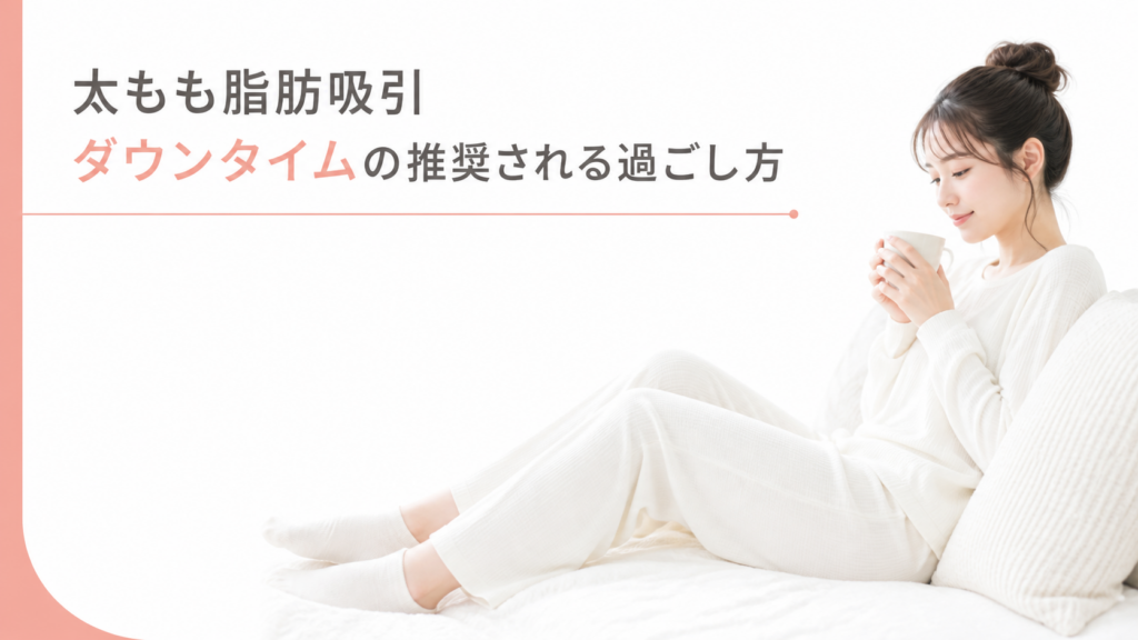 太もも脂肪吸引ダウンタイムの推奨される過ごし方